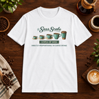 Sass Scale T-Shirt White short-sleeve coffee-bar flat lay