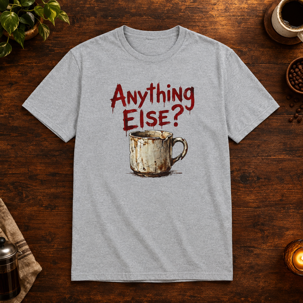 Anything Else? Sport Grey coffee-bar flat-lay mockup