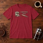 Coffee Fix T-Shirt Antique Cherry Red coffee-bar flat lay