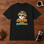 Coffee is My Personality 2 T-Shirt Black coffee-bar flat lay