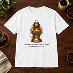 Internal Fire T-Shirt White coffee-bar flat lay