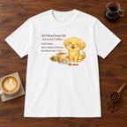 Great Coffee T-Shirt White coffee bar mockup