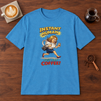Instant Woman T-Shirt Heather Sapphire coffee bar mockup