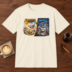Espresso Chaos vs Reality T-Shirt Natural coffee bar mockup