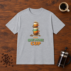 Just One More Cup T-Shirt Sport Grey coffee-bar flat lay