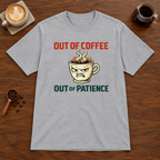 Out of Coffee T-Shirt Sport Grey coffee bar mockup