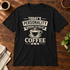 Today's Personality T-Shirt Black coffee-bar flat lay