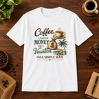 Simple Man T-Shirt White short-sleeve coffee-bar flat lay