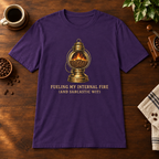 Internal Fire T-Shirt Purple coffee-bar flat lay