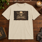 Proud Coffee Addict T-Shirt Sand close-fill short-sleeve coffee-bar flat lay