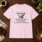 Coffee Filter T-Shirt Light Pink short-sleeve coffee-bar flat lay