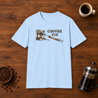 Coffee Fix T-Shirt Light Blue coffee-bar flat lay