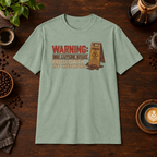 Warning T-Shirt Sage short-sleeve coffee-bar flat lay