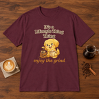 It's a Lifestyle Thing T-Shirt Maroon coffee bar mockup