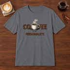Coffee is My Personality T-Shirt Graphite Heather coffee bar mockup