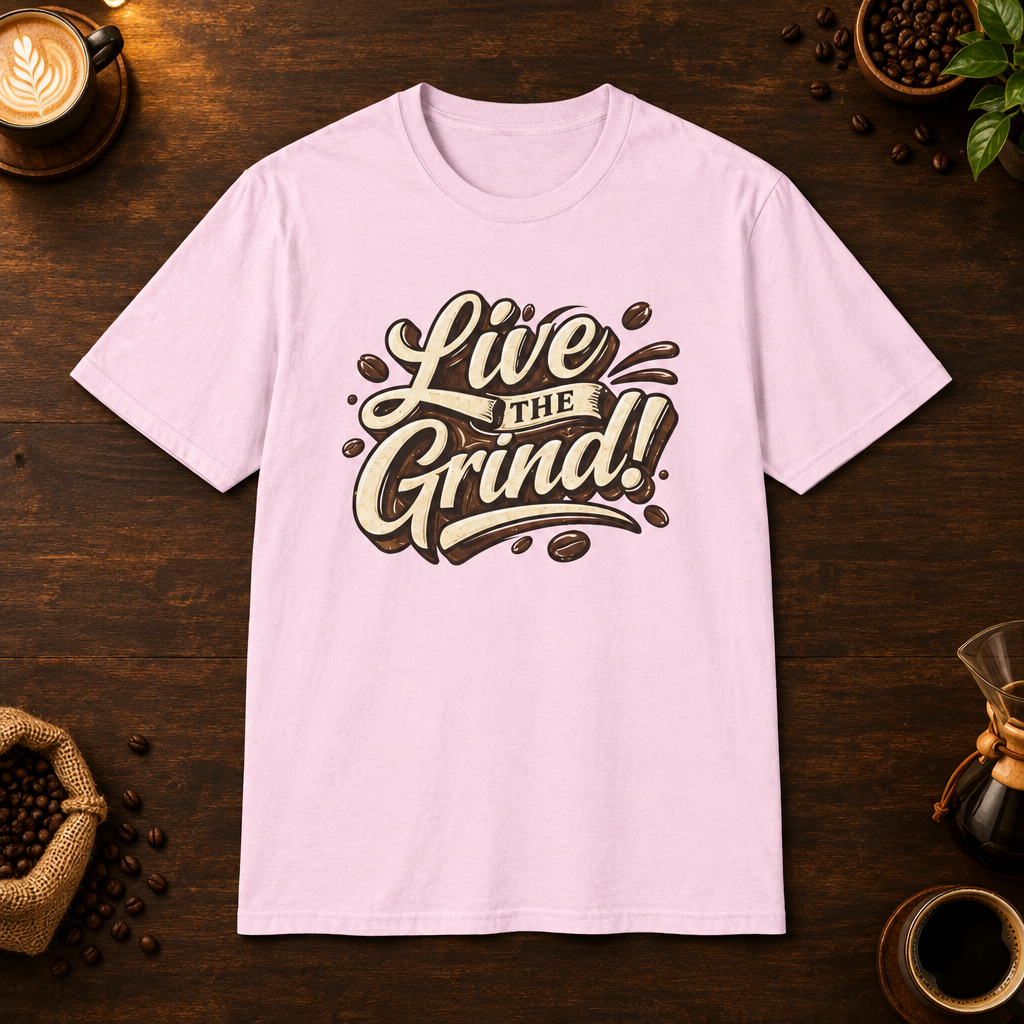 Live the Grind Light Pink coffee-bar mockup