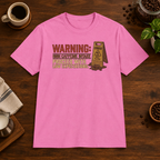 Warning T-Shirt Azalea short-sleeve coffee-bar flat lay