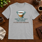 Coffee Filter T-Shirt Sport Grey short-sleeve coffee-bar flat lay