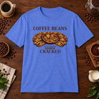 Coffee Beans T-Shirt Heather Royal short-sleeve coffee-bar flat lay