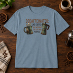 Decaffeinated T-Shirt Stone Blue short-sleeve coffee-bar flat lay