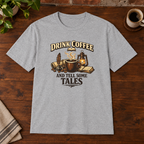 Tell Tales T-Shirt Sport Grey close-fill short-sleeve coffee-bar flat lay