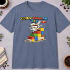 Coffee Makes Me Try 2 T-Shirt in Sport Grey, zoomed lifestyle mockup