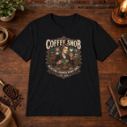 Coffee Snob Female T-Shirt Black short-sleeve coffee-bar flat lay