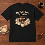 Daily Dose T-Shirt Black coffee bar mockup