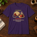 Coffee OS T-Shirt Purple short-sleeve coffee-bar flat lay