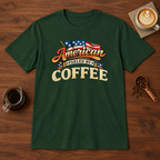 Fueled by Coffee T-Shirt Forest Green coffee bar mockup