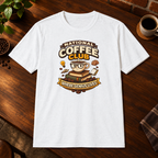 National Coffee Club T-Shirt White close-fill short-sleeve coffee-bar flat lay