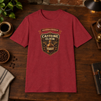 Caffeine Elixir T-Shirt Antique Cherry Red close-fill short-sleeve coffee-bar flat lay
