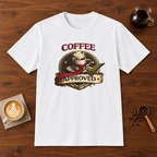 Coffee Approved T-Shirt White coffee bar mockup
