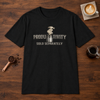 Productivity Sold Separately T-Shirt Black coffee bar mockup