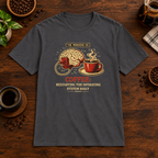 Coffee OS T-Shirt Charcoal short-sleeve coffee-bar flat lay