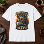 First Of All T-Shirt White coffee-bar flat lay