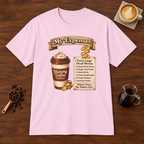 Yummy Coffee T-Shirt Light Pink coffee bar mockup