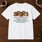 Coffee Bags T-Shirt White short-sleeve coffee-bar flat lay