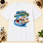 Coffee and Mild Panic 2 T-Shirt in Sage, zoomed lifestyle mockup
