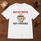 Out of Coffee T-Shirt White coffee bar mockup