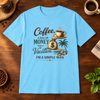 Simple Man T-Shirt Sky short-sleeve coffee-bar flat lay