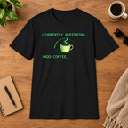 Currently Buffering T-Shirt in Charcoal, lifestyle mockup