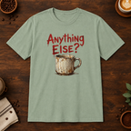 Anything Else? Sage coffee-bar flat-lay mockup