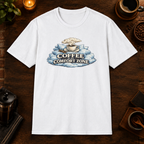 Comfort Zone T-Shirt in White, zoomed lifestyle mockup