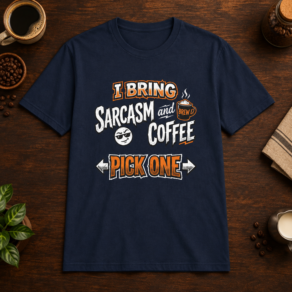 Sarcasm and Coffee Navy coffee-bar mockup