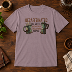 Decaffeinated T-Shirt Paragon short-sleeve coffee-bar flat lay