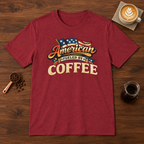 Fueled by Coffee T-Shirt Antique Cherry Red coffee bar mockup