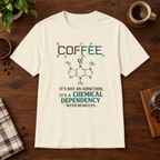 Coffee Dependency T-Shirt Natural short-sleeve coffee-bar flat lay