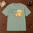Great Coffee T-Shirt Sage coffee bar mockup