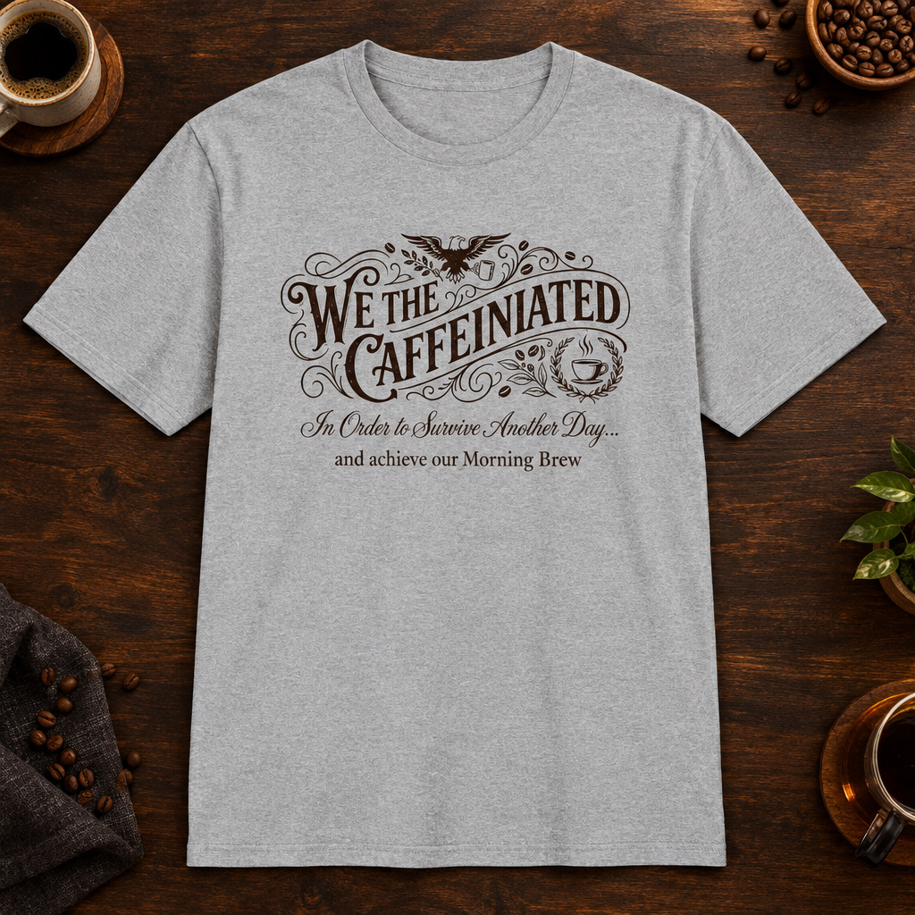 We the Caffeinated Sport Grey coffee-bar mockup